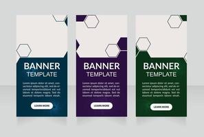 Colorful geometric industry web banner design template. Vector flyer with text space. Advertising placard with customized copyspace. Printable poster for advertising
