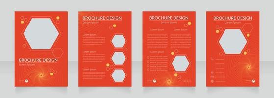 Interesting geometry lessons blank brochure design. Template set with copy space for text. Premade corporate reports collection. Editable 4 paper pages vector