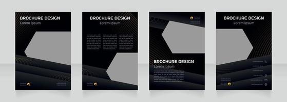 Mining technology blank brochure design. Template set with copy space for text. Premade corporate reports collection. Editable 4 paper pages vector