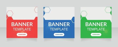 Science development and future web banner design template. Vector flyer with text space. Advertising placard with customized copyspace. Printable poster for advertising