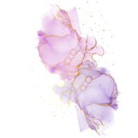 pittura di arte fluida astratta di lusso naturale nella tecnica dell'inchiostro dell'alcool. carta da parati tenera e sognante. miscela di colori creando onde trasparenti e volute dorate. per poster, altri materiali stampati png
