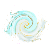 natuurlijke luxe abstracte vloeibare kunst schilderij in alcohol inkt techniek. teder en dromerig behang. mengeling van kleuren die transparante golven en gouden wervelingen creëren. voor posters, ander drukwerk png