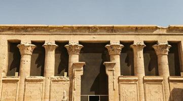 Front of Edfu Temple in Edfu, Egypt photo