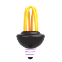 idée d'icône 3d avec des icônes d'ampoule