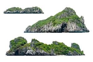 Collection of beautiful Island isolated on white background photo