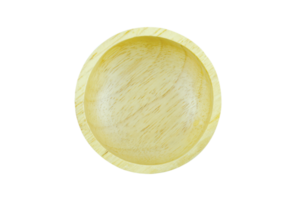 Wooden bowl top view png