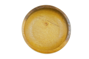 Wooden bowl top view png