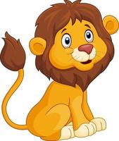 Cartoon lion sitting vector