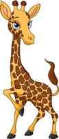 Cartoon smiling giraffe vector