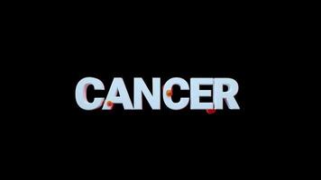 texto de câncer célula de câncer crescendo introdução abridor video