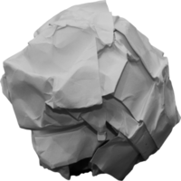 bolas de papel blanco arrugado para elemento de diseño png