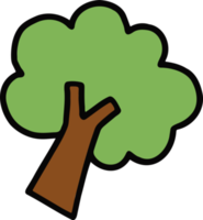 süßer einfacher Baum. handgezeichnete illustrationen der erde für den internationalen tag der erde png