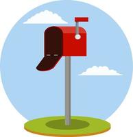 buzón abierto. correo y mensaje. vector