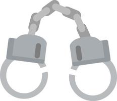 Handcuff. Icon of arrest of offender. vector