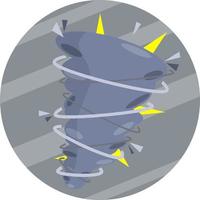 tornados vectoriales y viento fuerte en círculo vector