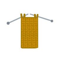 Knitting needles. Handmade hobby. vector