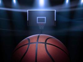 cancha de baloncesto, campeonato de baloncesto. renderizado 3d foto