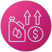 Oil Price Increase Icon Style vector