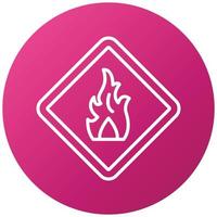 Flammable Icon Style vector