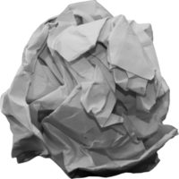 White crumpled paper balls for design element png