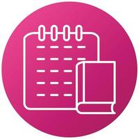 Library Calendar Icon Style vector
