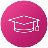 Graduate Hat Icon Style vector