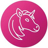 Unicorn Icon Style vector