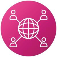 Global Network Icon Style vector