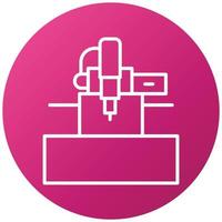 Cnc Machine Icon Style vector