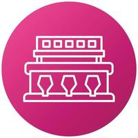 estilo de icono de máquina clasificadora vector