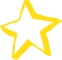 conception de symbole de signe icône étoile dessiné à la main png