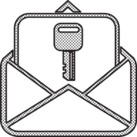 conception de symbole de signe d'icône d'email et de courrier png