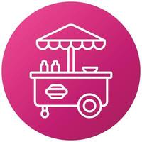 Hot Dog Stall Icon Style vector