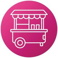 Popcorn Stall Icon Style vector