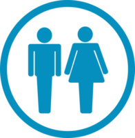 símbolo de baño icono masculino y femenino png
