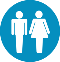 symbole des toilettes icône mâle et femelle png