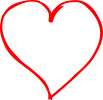 disegno di simbolo del segno dell'icona del cuore disegnato a mano