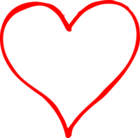 handritad hjärta ikon tecken symbol design png