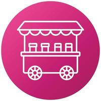 Toffee Apple Stall Icon Style vector