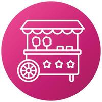 Cotton Candy Stall Icon Style vector