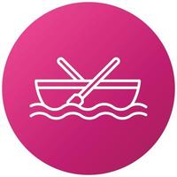 Rowing Boat Icon Style vector