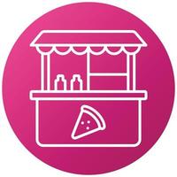 Pizza Stall Icon Style vector