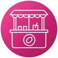 Lemonade Stall Icon Style vector