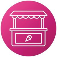 Ice Cream Stall Icon Style vector