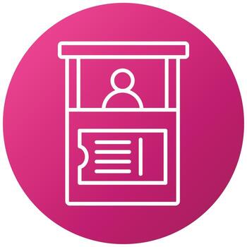 Ticket Counter Icon Style vector
