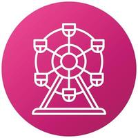 Ferris Wheel Icon Style vector