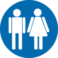 symbole des toilettes icône mâle et femelle png