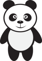 Panda cartoon character sign design png