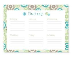 Timetable Steampunk gear wheel Class schedule, weekly calendar , schedule. Organizer information template. Empty school timetable, Planning . vector