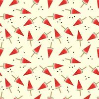 Seamless watermelon slice pattern. Vector background.